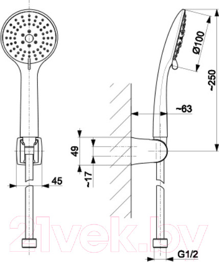 Изображение товара Душевой гарнитур Armatura Moza 841-220-31