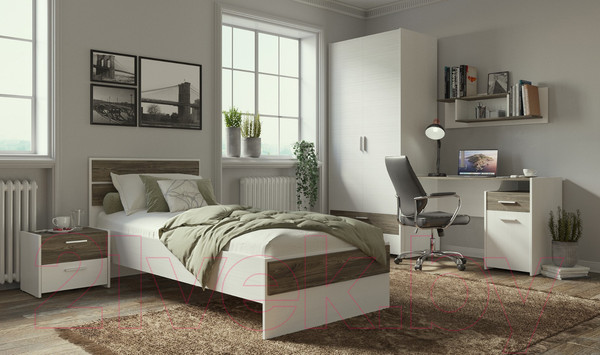 Изображение товара Письменный стол Евва Венеция BH-1D1S (бодега белый/ясень орландо)