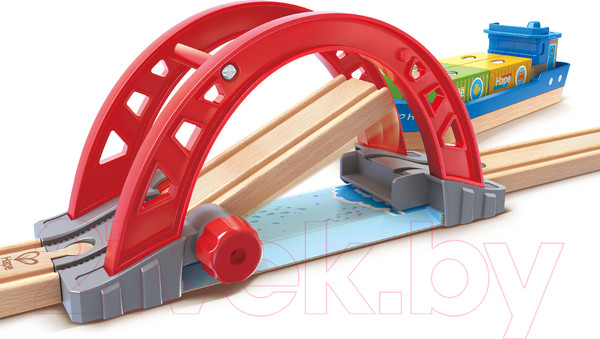Изображение товара Железная дорога игрушечная Hape Ж/Д Доставки груза в порту / E3790_HP