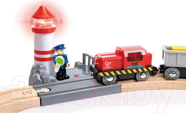 Изображение товара Железная дорога игрушечная Hape Ж/Д Доставки груза в порту / E3790_HP