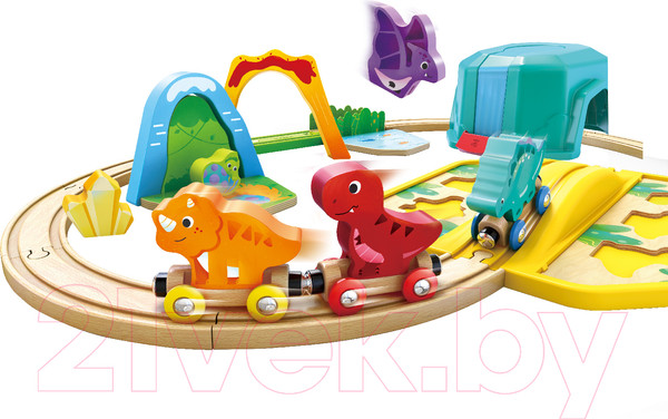 Изображение товара Железная дорога игрушечная Hape Динозаврики / E3828_HP