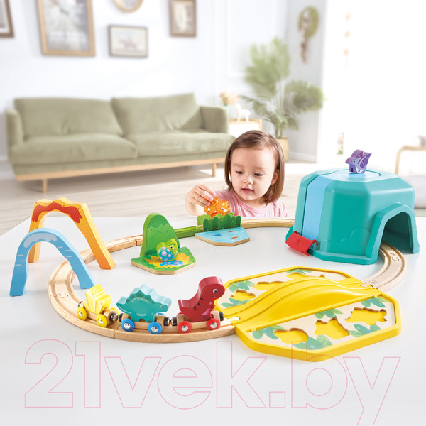 Изображение товара Железная дорога игрушечная Hape Динозаврики / E3828_HP