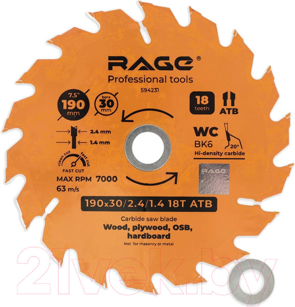 Изображение товара Пильный диск Vira Fast 594231