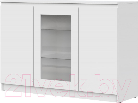 Изображение товара Тумба НК Мебель Stern Т-14 с витриной / 72678286 (белый)