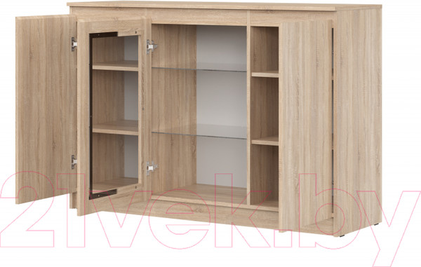 Изображение товара Тумба НК Мебель Stern Т-14 с витриной / 72678288 (дуб сонома)