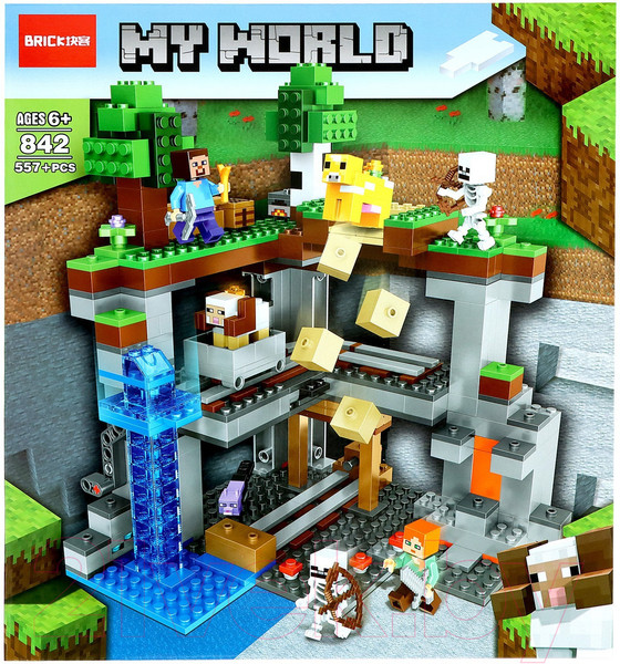 Изображение товара Конструктор Brick Мой Мир. Подземная крепость / 9771549 (557эл)