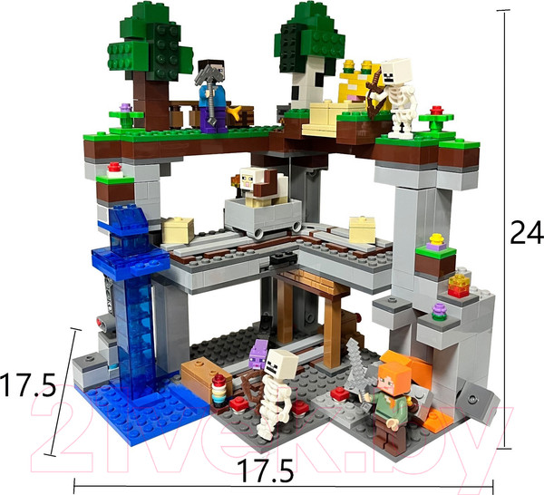 Изображение товара Конструктор Brick Мой Мир. Подземная крепость / 9771549 (557эл)