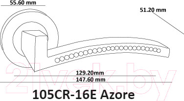 Изображение товара Ручка дверная Oro & Oro Fly Swarovski 105CR-16E GP
