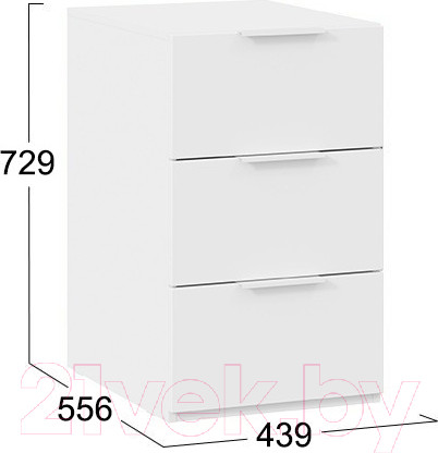 Изображение товара Тумба ТриЯ Порто ТД-393.15.01-11 (белый жемчуг/белый софт)