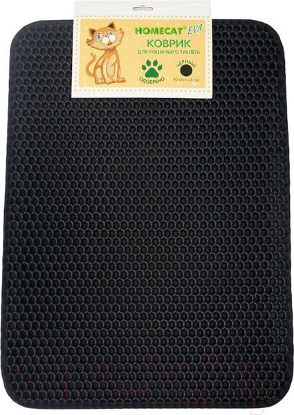 Изображение товара Коврик для кошачьего туалета Homecat Eva 35x45 / 78420 (черный)