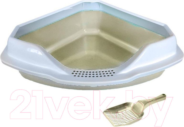 Изображение товара Туалет-лоток Homecat 75254 (бежевый перламутр)