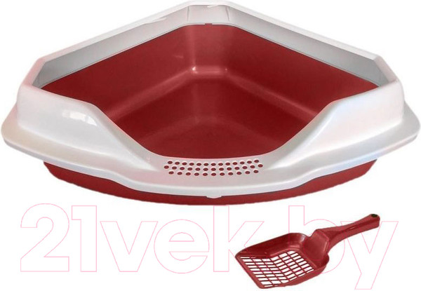 Изображение товара Туалет-лоток Homecat 75253 (бордовый перламутр)