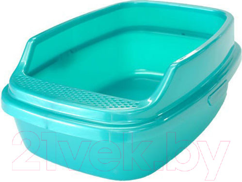 Изображение товара Туалет-лоток Homecat Deluxe / 70043 (бирюзовый перламутр)