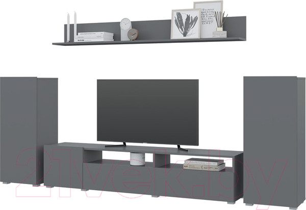 Изображение товара Стенка Горизонт Мебель Лира (серый графит)