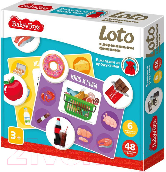 Изображение товара Развивающая игра Baby Toys Лото. В магазин за продуктами / 05029