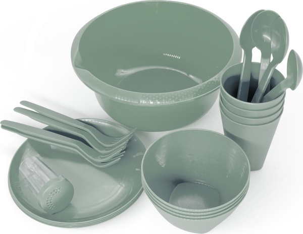 Изображение товара Набор пластиковой посуды Berossi Picnic LM ИК 79395000 (зеленая миля)