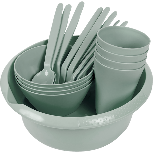 Изображение товара Набор пластиковой посуды Berossi Picnic LM ИК 79395000 (зеленая миля)