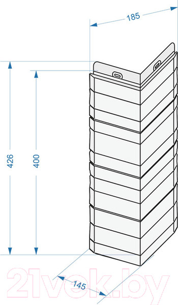 Изображение товара Угол для фасадной панели Docke Lux Rocky (кешью)
