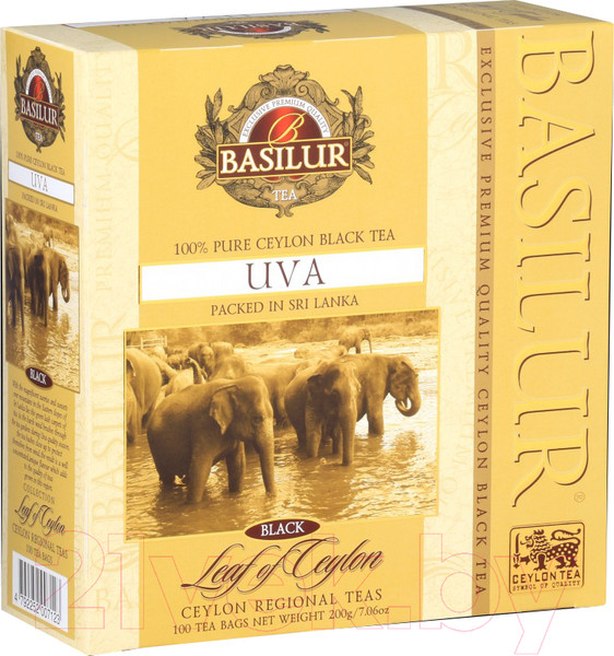 Изображение товара Чай пакетированный Basilur Leaf of Ceylon Uva Black (100пак)