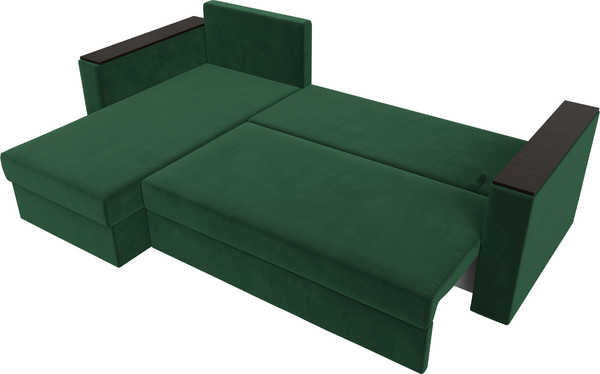 Изображение товара Диван угловой Лига Диванов Атланта Б/С левый / 117036L (велюр зеленый)