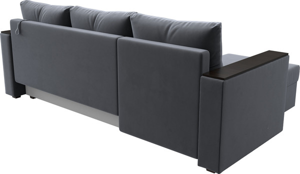 Изображение товара Диван угловой Лига Диванов Атланта Б/С левый / 117038L (велюр серый)