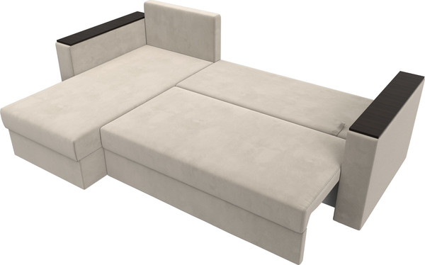 Изображение товара Диван угловой Лига Диванов Атланта Б/С левый / 117041L (микровельвет бежевый)