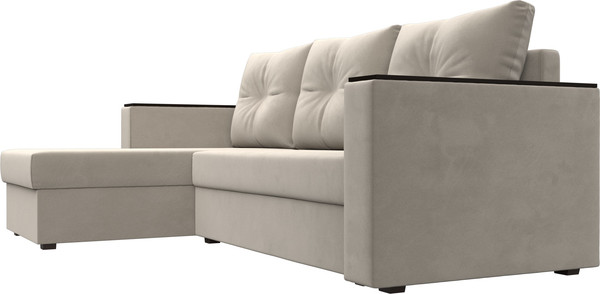 Изображение товара Диван угловой Лига Диванов Атланта Б/С левый / 117041L (микровельвет бежевый)