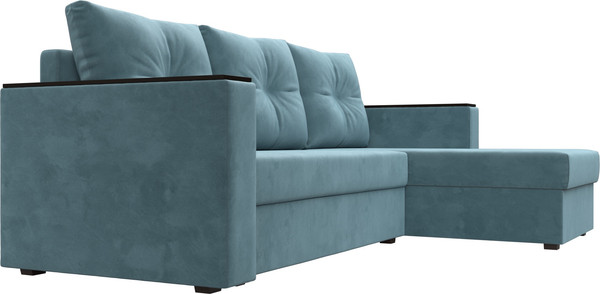Изображение товара Диван угловой Лига Диванов Атланта Б/С правый / 117034 (велюр бирюзовый)