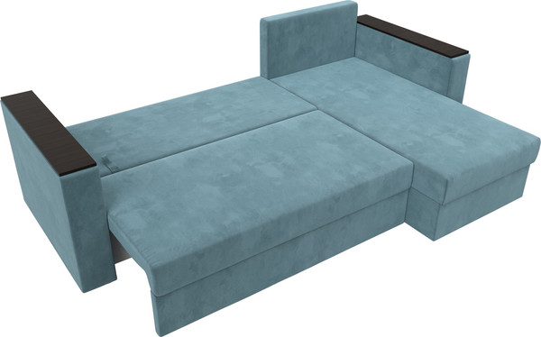 Изображение товара Диван угловой Лига Диванов Атланта Б/С правый / 117034 (велюр бирюзовый)