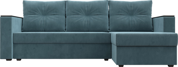 Изображение товара Диван угловой Лига Диванов Атланта Б/С правый / 117034 (велюр бирюзовый)