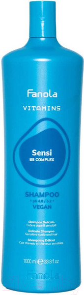 Изображение товара Шампунь для волос Fanola Vitamins Sensi Деликатный для чувствительной кожи головы (1л)