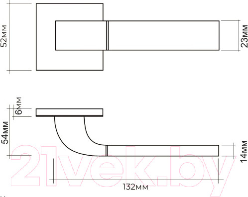 Изображение товара Ручка дверная Abriss R21.170 MCP (хром матовый)