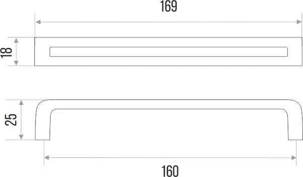 Изображение товара Ручка для мебели Trodos 2567 160 сплав ЦАМ (хром матовый)