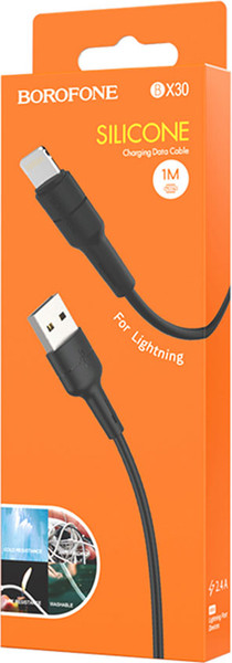 Изображение товара Кабель Borofone BX30 Lightning (1м, черный)