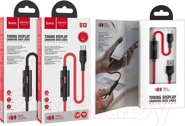 Изображение товара Кабель Hoco S13 Type-C (1.2м, красный)