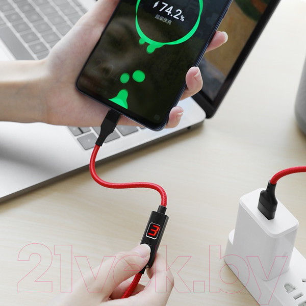 Изображение товара Кабель Hoco S13 Type-C (1.2м, красный)