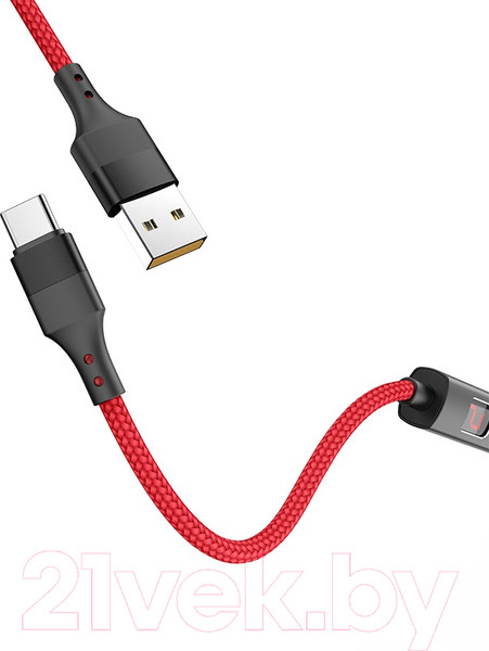 Изображение товара Кабель Hoco S13 Type-C (1.2м, красный)