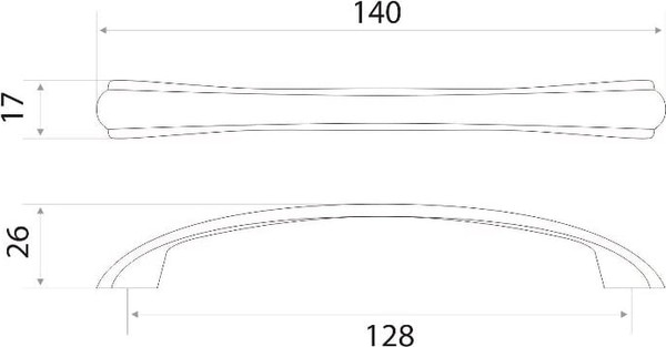 Изображение товара Ручка для мебели Trodos ZY-697 128мм сплав ЦАМ 58г (золото/никель)
