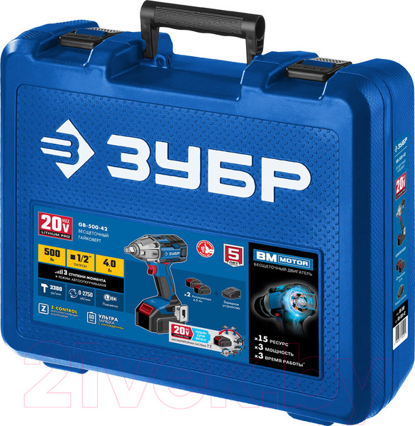 Изображение товара Аккумуляторный гайковерт Зубр GB-500-42