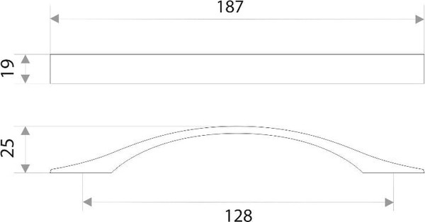 Изображение товара Ручка для мебели Trodos ZY-98 128мм алюминий 44г (хром матовый)