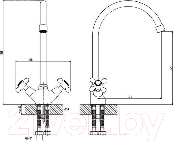 Изображение товара Смеситель Esko Vienna VN 06-2