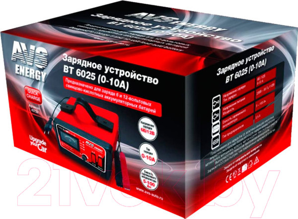 Изображение товара Зарядное устройство для аккумулятора AVS Energy BT-6025 (10A) / 43722