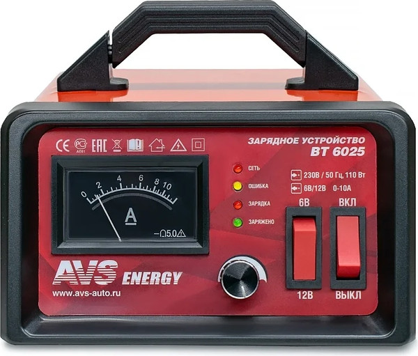 Изображение товара Зарядное устройство для аккумулятора AVS Energy BT-6025 (10A) / 43722