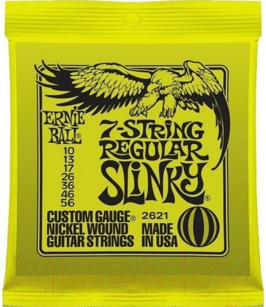 Изображение товара Струны для электрогитары Ernie Ball 2621 Nickel 7 Reg Slinky
