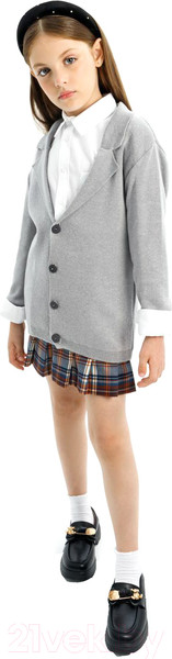 Изображение товара Пиджак детский Amarobaby Pure Love School / AB-OD23-PLS30/11-140 (р.140, серый)