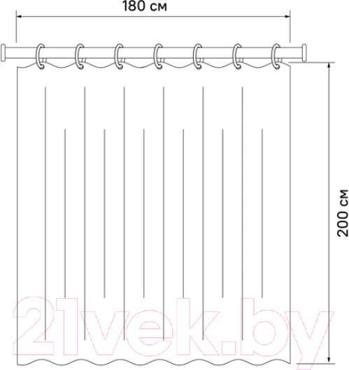 Изображение товара Шторка-занавеска для ванны IDDIS Basic BB02P18i11