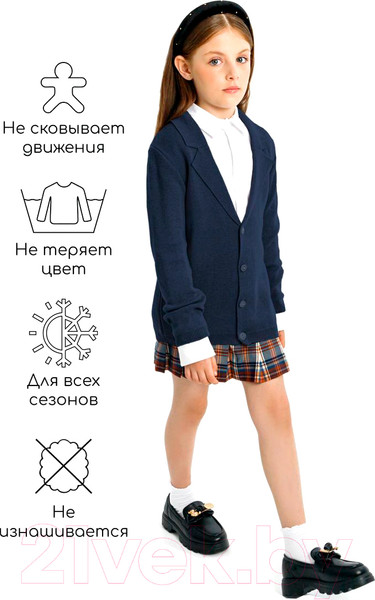 Изображение товара Пиджак детский Amarobaby Pure Love School / AB-OD23-PLS30/20-140 (р.140, синий)