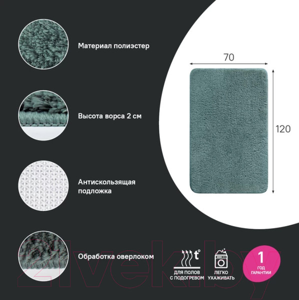 Изображение товара Коврик для ванной IDDIS Basic BSQL06Mi12