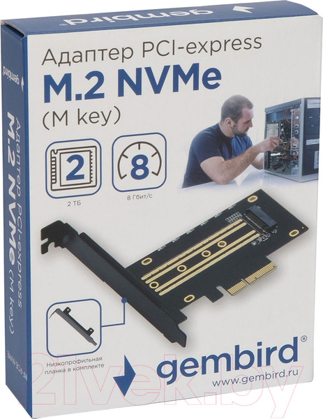 Изображение товара Адаптер для SSD диска Gembird MF-PCIE-NVME