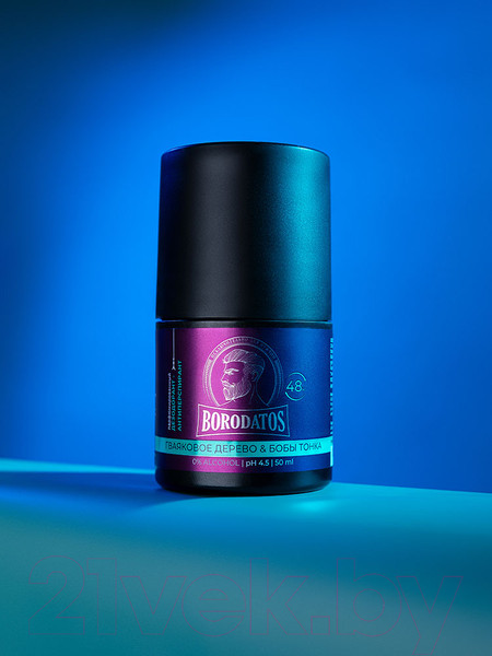 Изображение товара Антиперспирант шариковый Borodatos Гваяковое дерево Бобы тонка Парфюмированный (50мл)